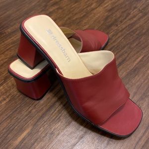 Square Toe Block Heel Sandals